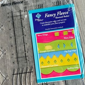 June Tailor, fancy fleece, slotted ruler, sewing craft